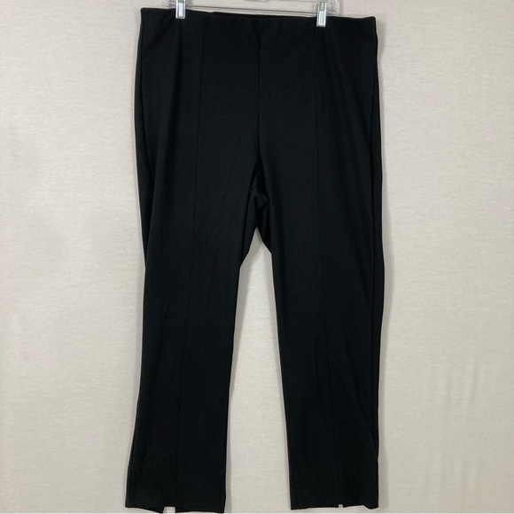 Honeylove Pants & Jumpsuits Honeylove Black Straight Leg Slit Front